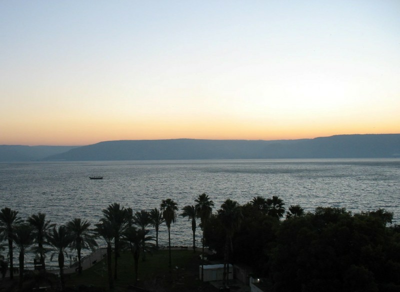 Early morning over the Sea of Galilee